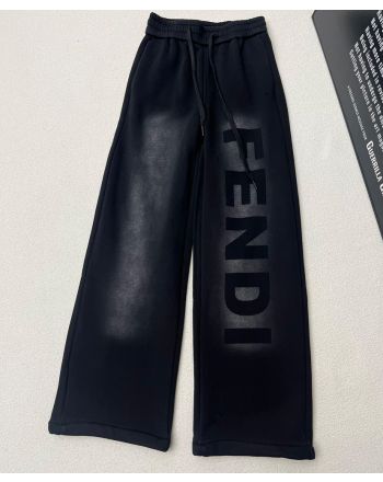 Fendi Women's Plel Of Pants Black