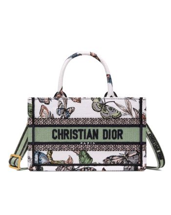 Christian Dior Mini Dior Book Tote With Strap